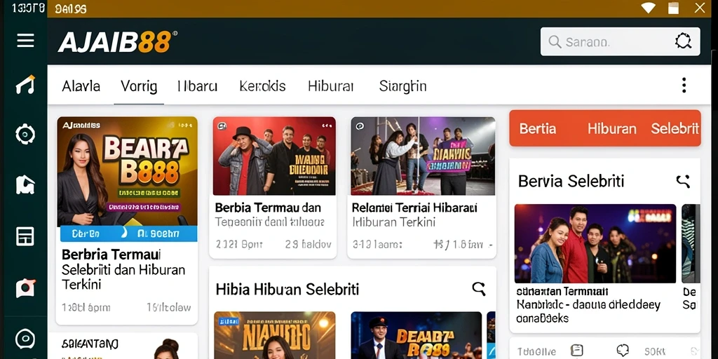 Tampilan antarmuka AJAIB88 yang menarik dan informatif.