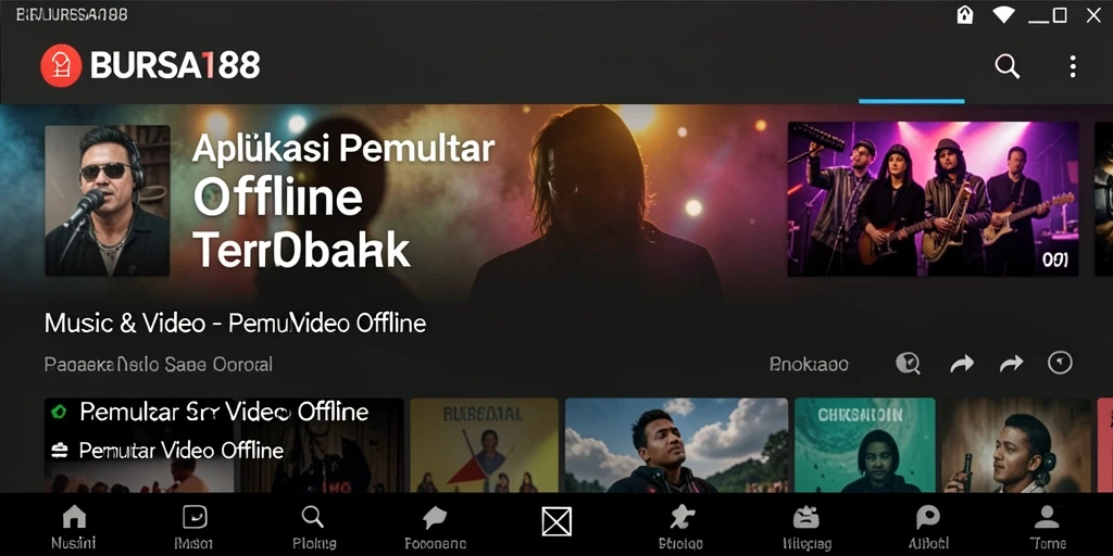 Antarmuka BURSA188 yang sederhana dan menarik untuk pemutar video offline.