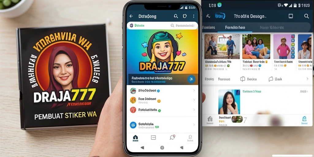 Antarmuka DRAJA777 yang sederhana untuk membuat stiker WhatsApp.