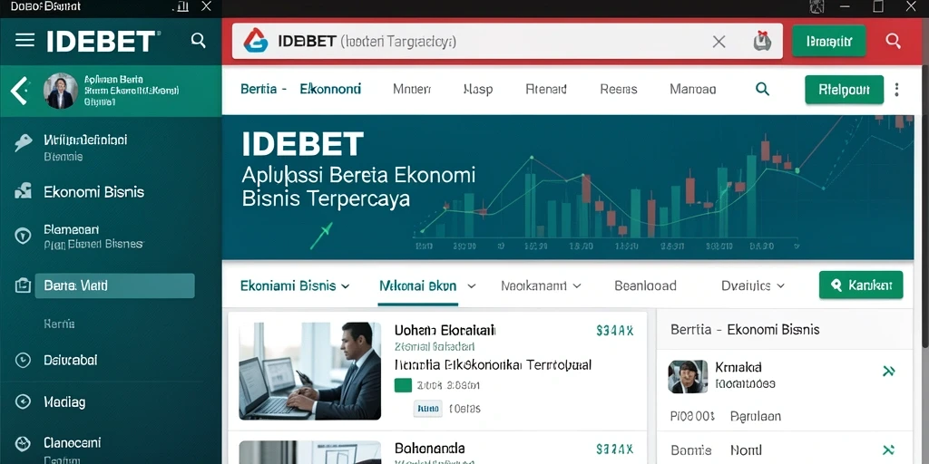 Tampilan antarmuka IDEBET yang modern dan informatif.