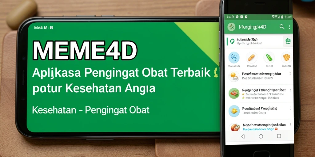 Tampilan antarmuka MEME4D dengan pengingat obat yang jelas.