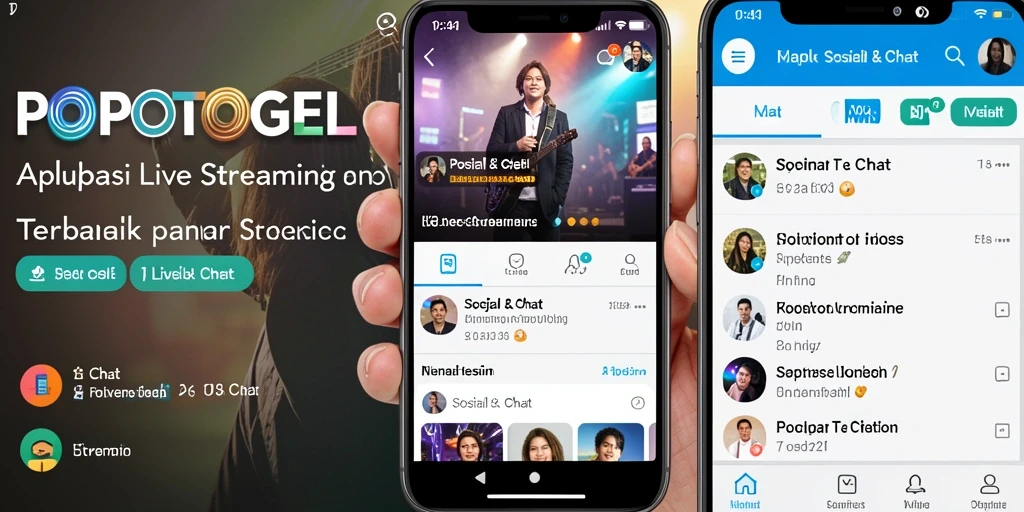 Antarmuka pengguna POPOTOGEL dengan banyak fitur Live Streaming