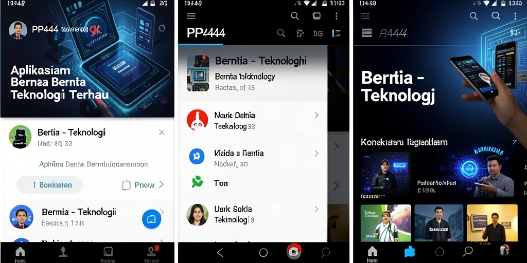 Antarmuka pengguna aplikasi PP444 yang modern dan informatif.