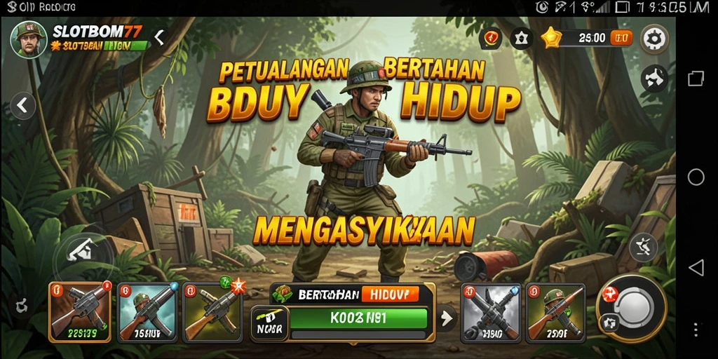 Tampilan antarmuka SLOTBOM77 yang mendebarkan dan realistis.