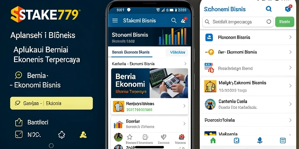 Antarmuka aplikasi STAKE779 yang informatif dan modern.